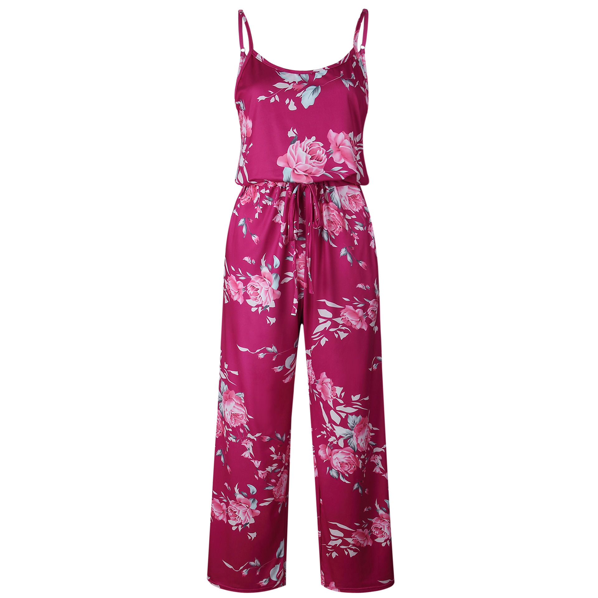SZ60131-5  floral neck jumpsuits wide leg pants Casual jumpsuit